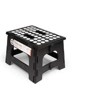 image:imageKikkerland Rhino Foldable Step Stool  Holds Adults up to 300 Lbs Best for Kitchen amp Bathroom  Collapsible Portable Lightweight Stepping Stool with Sturdy NonSlip Design  Black 15Black