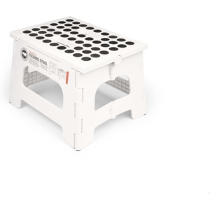 image:imageKikkerland Rhino Foldable Step Stool  Holds Adults up to 300 Lbs Best for Kitchen amp Bathroom  Collapsible Portable Lightweight Stepping Stool with Sturdy NonSlip Design  Black 15White