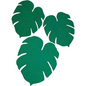 image:imageKikkerland Set of 3 Monstera Leaf Cork Board  Bulletin Board with SelfAdhesive  Decorative Display for Home and Office