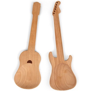 image:imageKikkerland Set of Two Novelty Guitar Wooden Spoons for Kitchen  Beechwood Heat Resistant Use with NonStick Cookware  Unique Gift for Music Lovers and Cooking EnthusiastsRockin Spoons