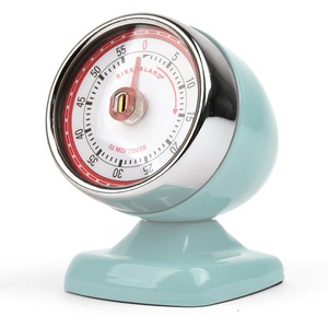 image:imageKikkerland Vintage Streamline Timer  Retro Decor for Home amp Kitchen  Windup Timekeeper in BlueBlue