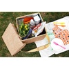 image:imageKikkerland Insulated Collapsible Portable Wicker Picnic Hamper Basket Cooler Seat Carrying Strap for Picnics Parties and BBQs