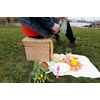 image:imageKikkerland Insulated Collapsible Portable Wicker Picnic Hamper Basket Cooler Seat Carrying Strap for Picnics Parties and BBQs