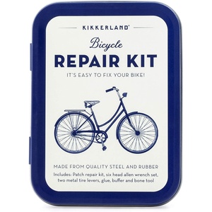 image:imageKikkerland Bike Tin Repair Kit DIY Bike Repair amp Maintenance Tools Steel and Rubber Includes 6 Headed Allen set Best for Quick Fixes