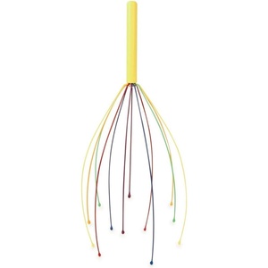 image:imageKikkerland Colorful Handheld Portable Hair Head Scratcher Scalp Whisk Stress Relief Relaxation Massager