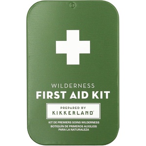 image:imageKikkerland Design Wilderness First Aid Kit Includes Variety of Bandages Antiseptic Wipes Sting Relief Sunscreen Safety Pins Antibiotic Ointment Pocket Guide