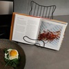 image:imageKikkerland Cat Cookbook Stan Metal Recipe Book Holder for Kitchen Counter Cookbook Holder Decorative Holder Stand for Books