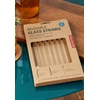 image:imageKikkerland Clear Reusable Glass Straws