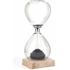 image:imageKikkerland Magnetic Hourglass Timer  Elegant Relaxing Decor for Home amp Office  1 Minute Timekeeper with Hidden Magnet amp Wooden Base