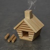 image:imageKikkerland Miniature Log Cabin Little Cabin Wood Incense Burner
