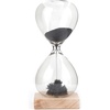 image:imageKikkerland Magnetic Hourglass Timer  Elegant Relaxing Decor for Home amp Office  1 Minute Timekeeper with Hidden Magnet amp Wooden Base
