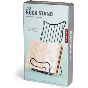 image:imageKikkerland Cat Cookbook Stan Metal Recipe Book Holder for Kitchen Counter Cookbook Holder Decorative Holder Stand for Books
