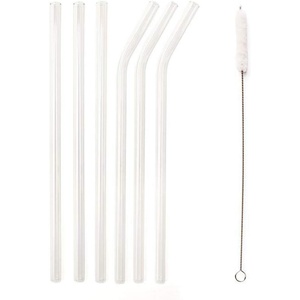 image:imageKikkerland Clear Reusable Glass Straws