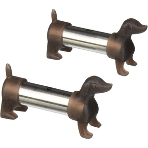image:imageKikkerland Dachshund Salt and Pepper Shakers BrownSilver