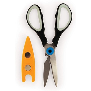 image:imageKikkerland MultiPurpose Ergonomic Toucan Kitchen Shears Scissors BlackOrange Cutting Herbs Meat Trimming Kitchen Tool