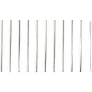 image:imageKikkerland Stainless Steel Straws  Set of 10