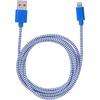 image:imageKikkerland Cotton Braided Phone Cord Blue and White