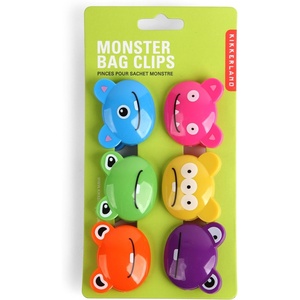 image:imageKikkerland Monsters Bag Clips Set of 6