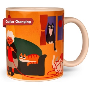 image:imageKikkerland Cat Lady Morphing Mug  Color Changing Cup Reacts to Heat  Fun Gift for Coffee Hot Cocoa amp Hot Beverages