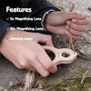 image:imageKikkerland Huckleberry Dual Magnifier  Compact Portable amp Shatterproof Magnifying Glass with 5X amp 10x Lenses  Great for Outdoor Adventures amp Hobbyists