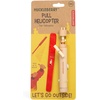image:imageKikkerland Huckleberry Pull Helicopter  Beechwood Flying Toy with Launcher for Outdoor Play