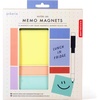 image:imageKikkerland Colorblock Memo Fridge Magnets Reusable Erasable Sticky Notes for Home Office Kitchen
