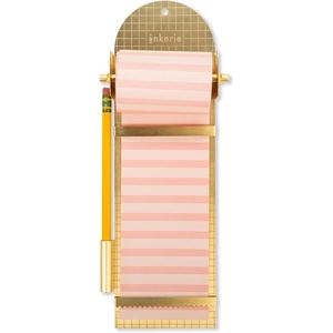 image:imageKikkerland Inkerie Magnetic Note Roll Dispenser  Includes Pen Holder  Perfect for Dorms Office Kitchen or Hobby Spaces