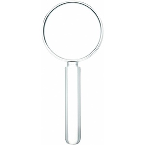 image:imageKikkerland 2in1 Handheld Portable Compact Lightweight Acrylic Magnifier for Reading Multi Purpose