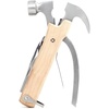 image:imageKikkerland 10 in 1 Pocket Compact EDC Gear Equipment Stainless Steel MultiTool White Wood Handle for Outdoors Camping Tool Accessories SurvivalWhite Wooden Hammer