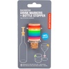 image:imageKikkerland Rainbow Wine Rings  Stopper BA91
