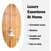image:imageKikkerland Bamboo Bath Bathtub Side Rotating Table Tray Caddy Accessories Tub Shelf Home Decor Stress Relief