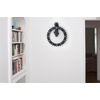 image:imageKikkerland Big Wheel Revolving Wall Clock SilverBlack