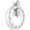 image:imageKikkerland Big Wheel Revolving Wall Clock SilverSilver