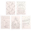 image:imageKikkerland Crafters Paint By Numbers Greeting Cards Set of 5 Cards  24 Paints Brush and Envelope Included
