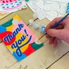 image:imageKikkerland Crafters Paint By Numbers Greeting Cards Set of 5 Cards  24 Paints Brush and Envelope Included
