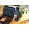 image:imageKikkerland Extendable Portable Ergonomic Adjustable Universal Perfect Phone Stand with Tray Black for Home Office Desktop