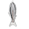 image:imageKikkerland Hanging Fish Thermometer Chrome Plated Stainless Steel FarenheitCelsius Indoor Outdoor