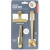 image:imageKikkerland Kitchen Clip Set Set of 3 Brass