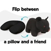 image:imageKikkerland Zip amp Flip Travel Pillow  Micro Bead Head Rest for Planes and Travel  ElephantBlack Bear