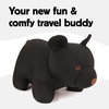 image:imageKikkerland Zip amp Flip Travel Pillow  Micro Bead Head Rest for Planes and Travel  ElephantBlack Bear