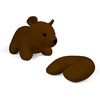 image:imageKikkerland Zip amp Flip Travel Pillow  Micro Bead Head Rest for Planes and Travel  ElephantBrown Bear