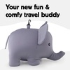 image:imageKikkerland Zip amp Flip Travel Pillow  Micro Bead Head Rest for Planes and Travel  ElephantElephant