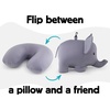 image:imageKikkerland Zip amp Flip Travel Pillow  Micro Bead Head Rest for Planes and Travel  ElephantElephant