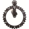 image:imageKikkerland Big Wheel Revolving Wall Clock SilverBlack