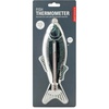 image:imageKikkerland Hanging Fish Thermometer Chrome Plated Stainless Steel FarenheitCelsius Indoor Outdoor