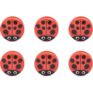 image:imageKikkerland  Ladybug Bag Clips Set Of 6  BC22 Red One Size