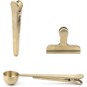 image:imageKikkerland Kitchen Clip Set Set of 3 Brass