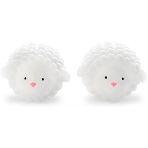 image:imageKikkerland Set of Two Reusable Dryer Buddies for Laundry  Fabric Softener Dryer Balls  Control Static Remove Wrinkles Dry Clothes Faster Lambs