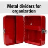 image:imageKikkerland Empty Steel First Aid Kit Case  MultiPurpose Medical Supply Organizer  Portable First Aid for Home Office amp Travel RedRed