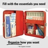 image:imageKikkerland Empty Steel First Aid Kit Case  MultiPurpose Medical Supply Organizer  Portable First Aid for Home Office amp Travel RedRed